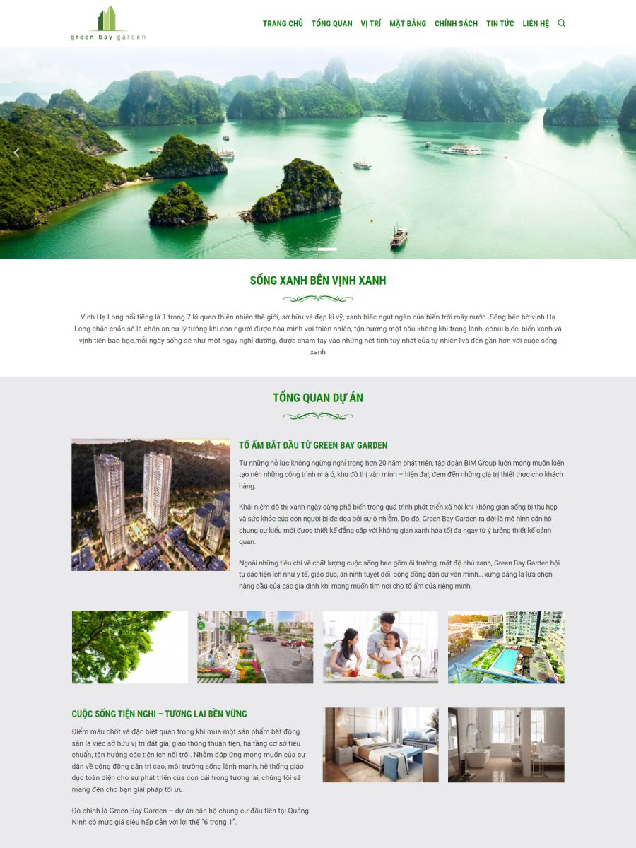 Giao diện mẫu web Bất động sản - Theme Flatsome Greenbay