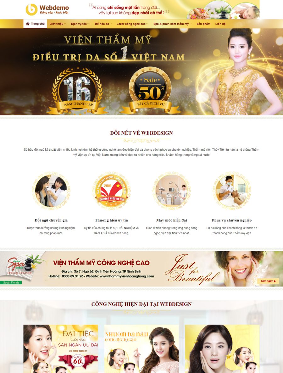 Mẫu Giao diện website Làm đẹp - Spa 2