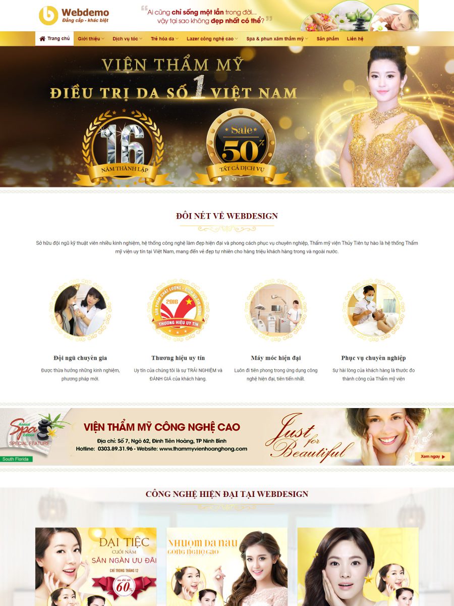 Mẫu Giao diện website Làm đẹp - Spa 2