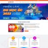 Mẫu giao diện website 
 tư vấn du học Úc - Theme WordPress