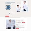 Mẫu giao diện website 
 landing page bán áo sơ mi - Theme WordPress