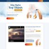 Mẫu giao diện website 
 landing page máy nghe trợ thính - Theme WordPress