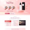 Mẫu giao diện website 
 Landing page xịt makeup - Theme WordPress