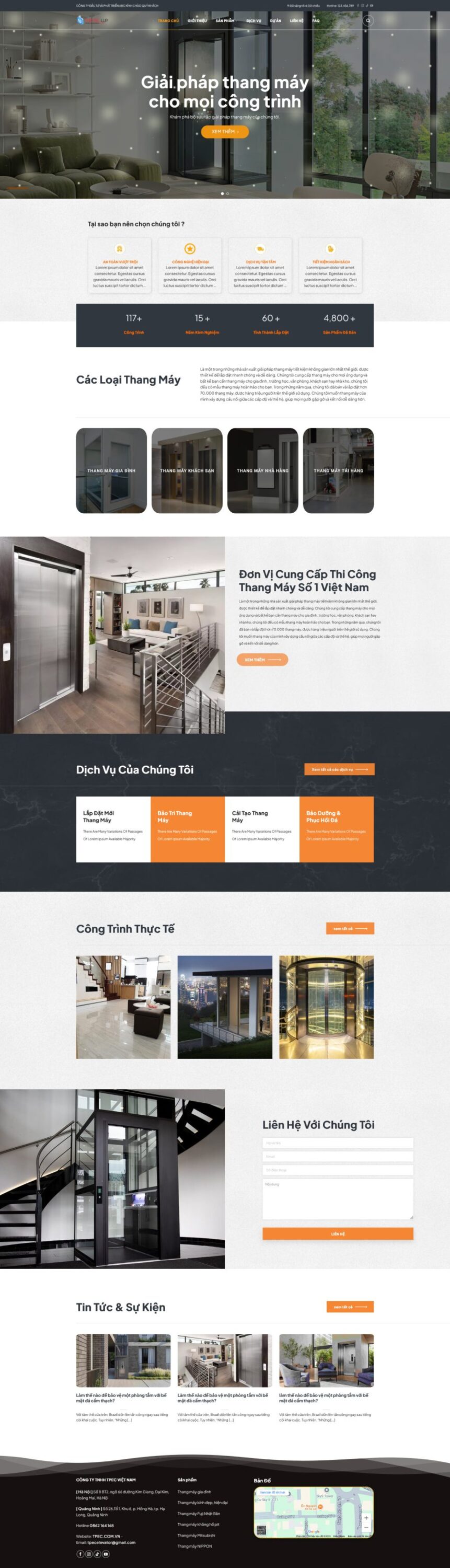 Mẫu giao diện website 
Theme wordpress giới thiệu công ty bán thang máy