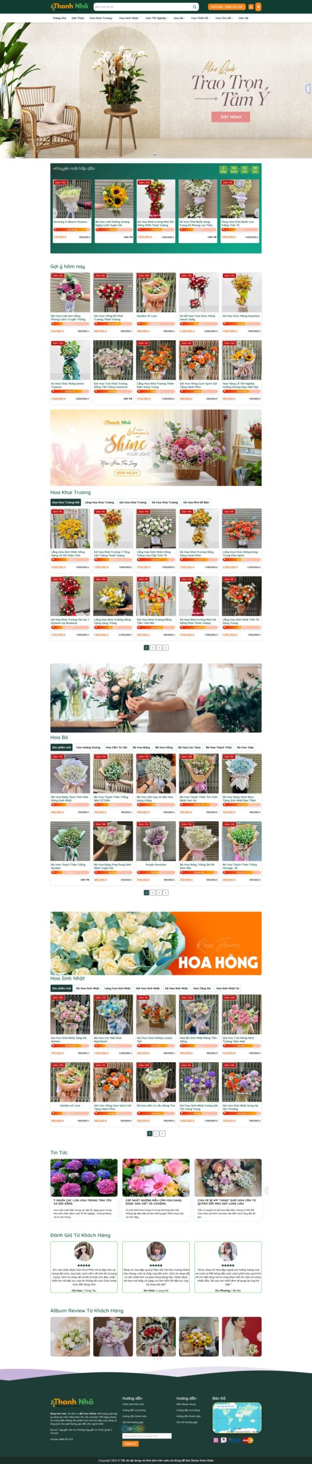 Mẫu giao diện website 
Theme wordpress bán hoa tươi 2 chuẩn đẹp