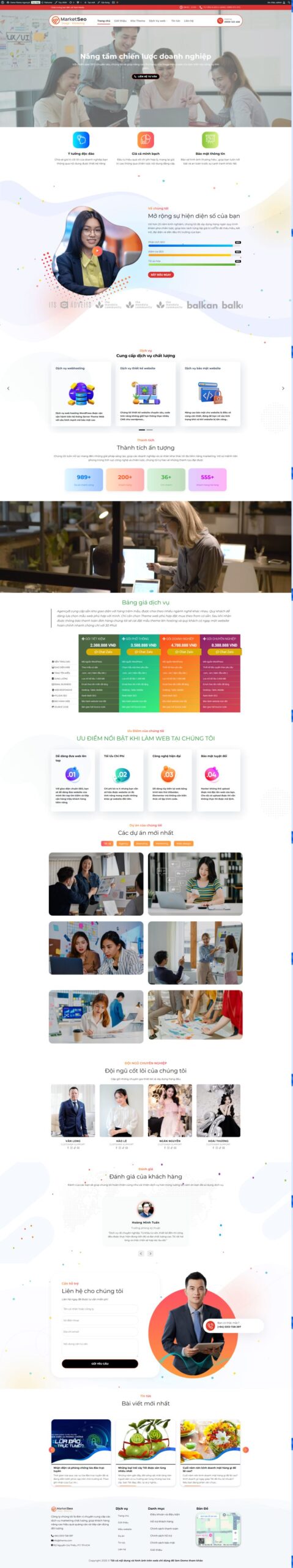Mẫu giao diện website 
Theme wordpress giới thiệu công ty thiết kế web Agency 8