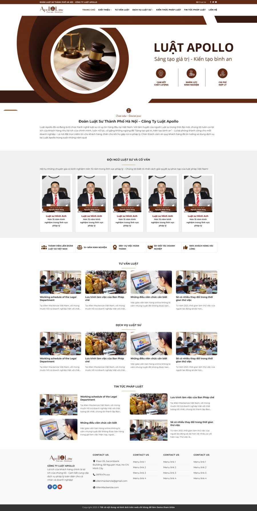 Mẫu giao diện website Theme wordpress công ty luật sư 7