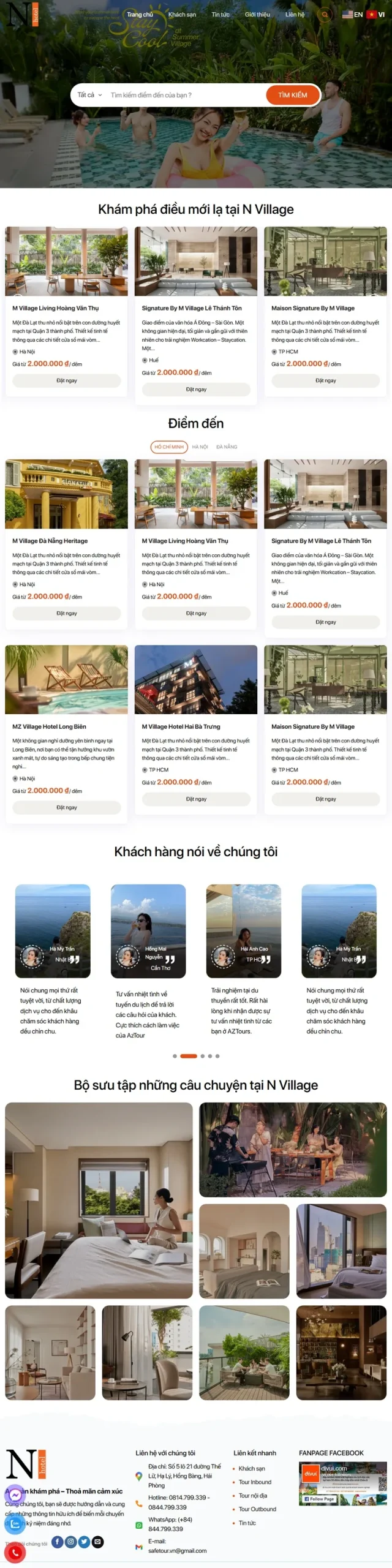 Mẫu giao diện website Theme wordpress du lịch 37 – Đặt phòng khách sạn