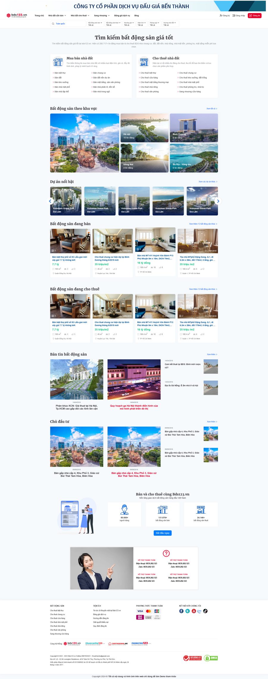 Mẫu giao diện website Theme Bds123 bản mới 11/2025 fix đăng tin ,nạp tiền , up tin vip