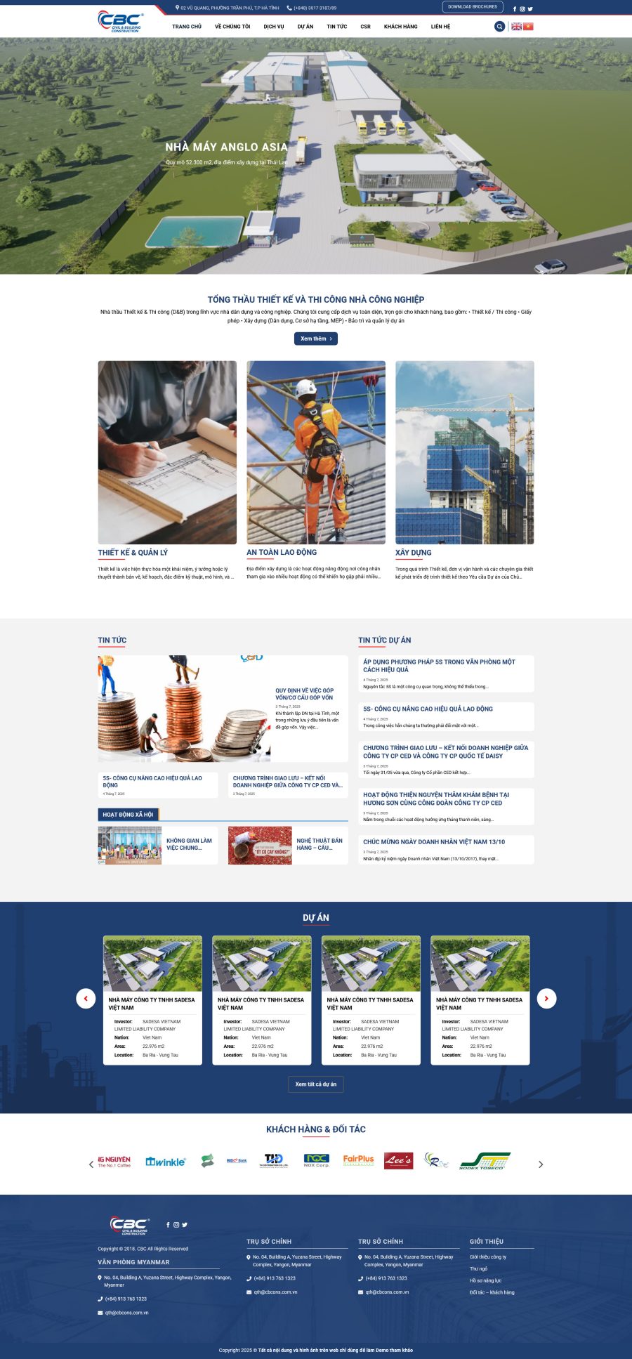 Mẫu giao diện website Theme wordpress công ty xây dựng 4