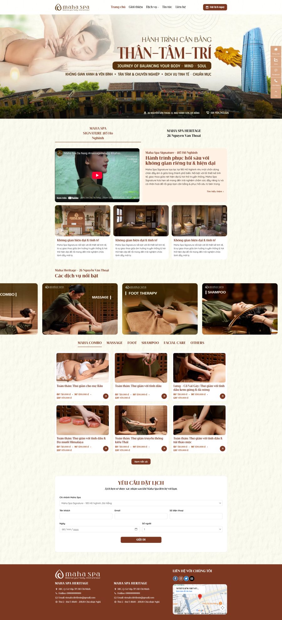 Mẫu giao diện website Theme wordpress giới thiệu cơ sở massage ,spa