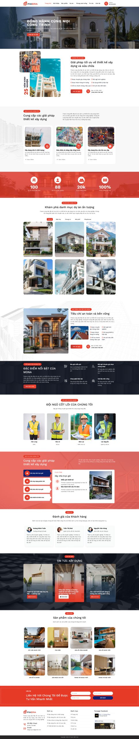 Mẫu giao diện website Theme WordPress Kiến Trúc 7 – Giao diện kiến trúc sang, show dự án đẹp