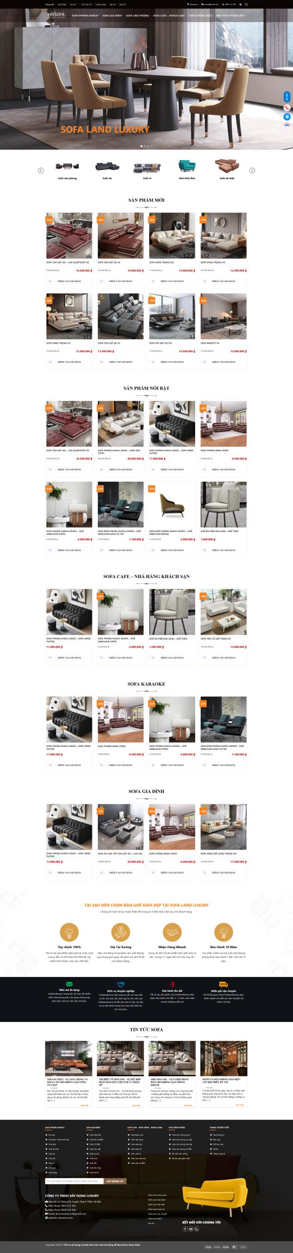Mẫu giao diện website 
Theme WordPress Bán Ghế Sofa 3
