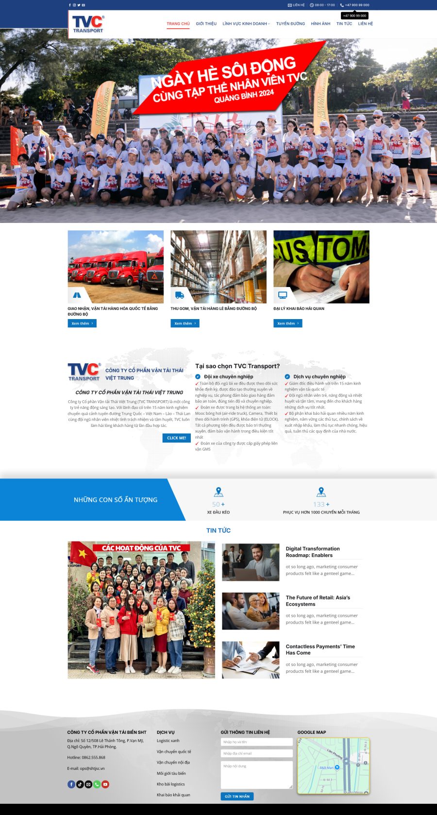 Mẫu giao diện website 
Theme wordpress dịch vụ vận tải 3