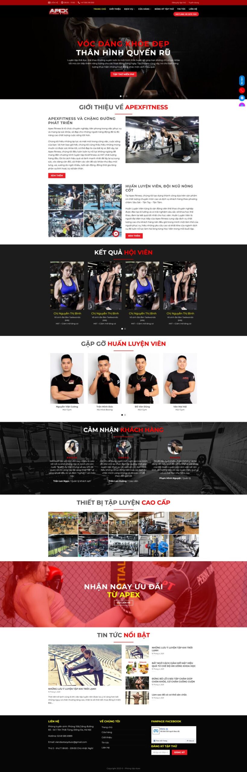 Mẫu giao diện website 
Theme wordpress phòng tập gym 6