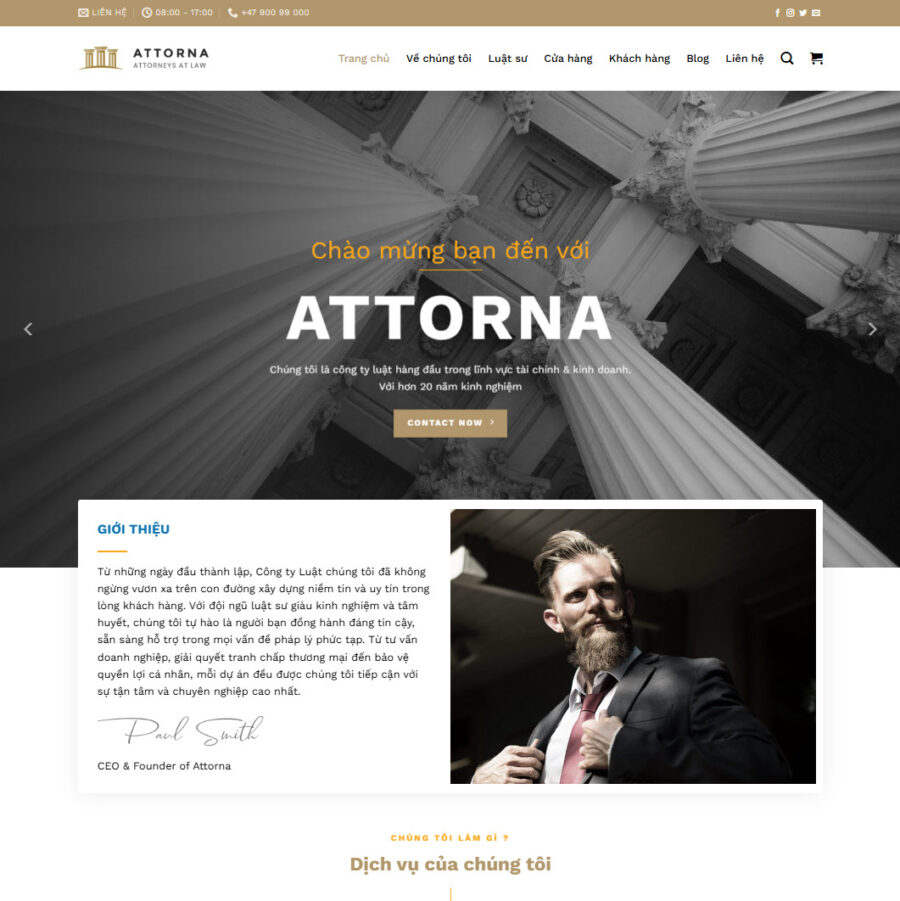 Mẫu giao diện website Theme wordpress công ty luật 02
