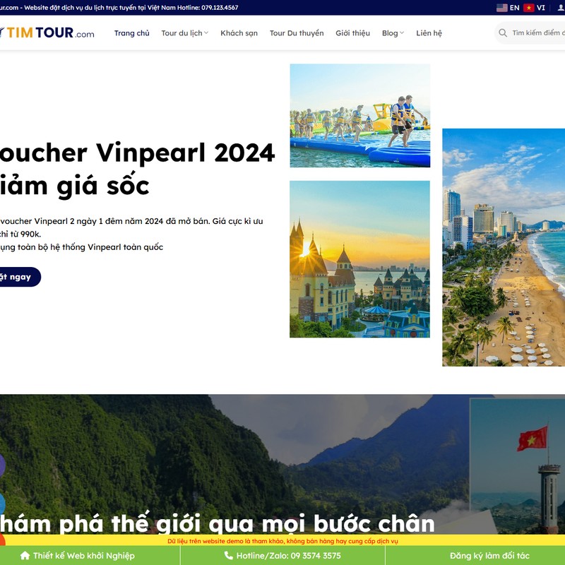 Mẫu giao diện website 
Theme wordpress du lịch 34