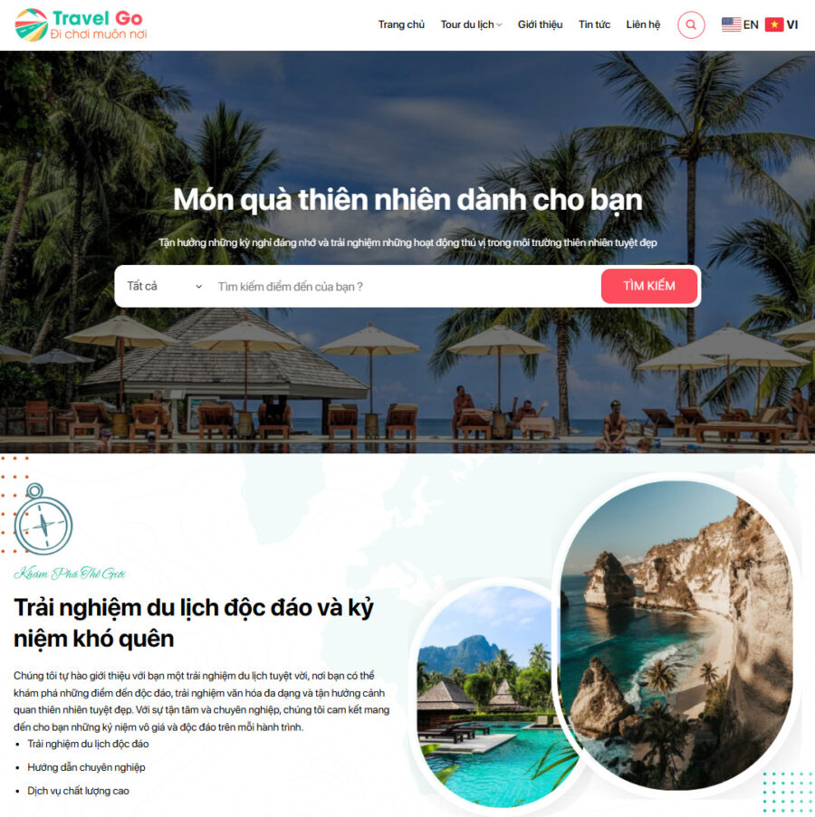 Mẫu giao diện website 
Theme wordpress du lịch cao cấp 31