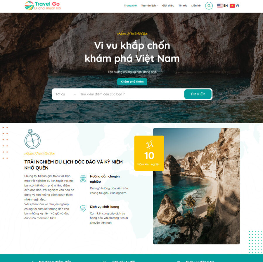 Mẫu giao diện website 
Theme wordpress du lịch cao cấp 32