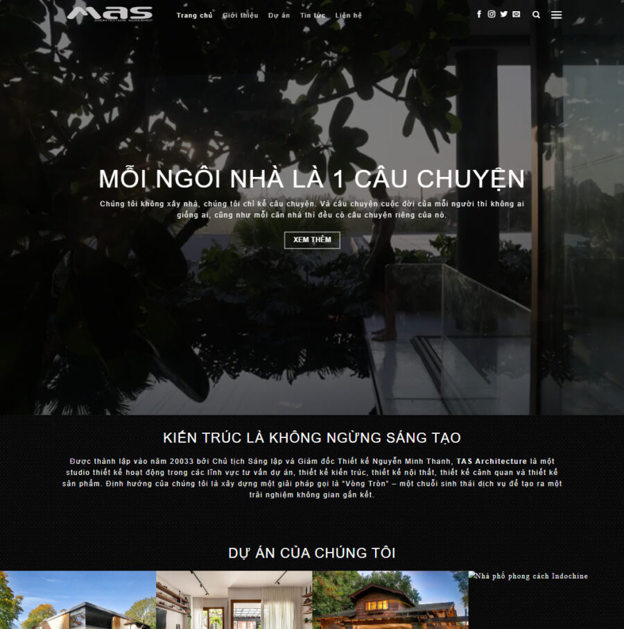 Mẫu giao diện website Theme wordpress kiến trúc 08