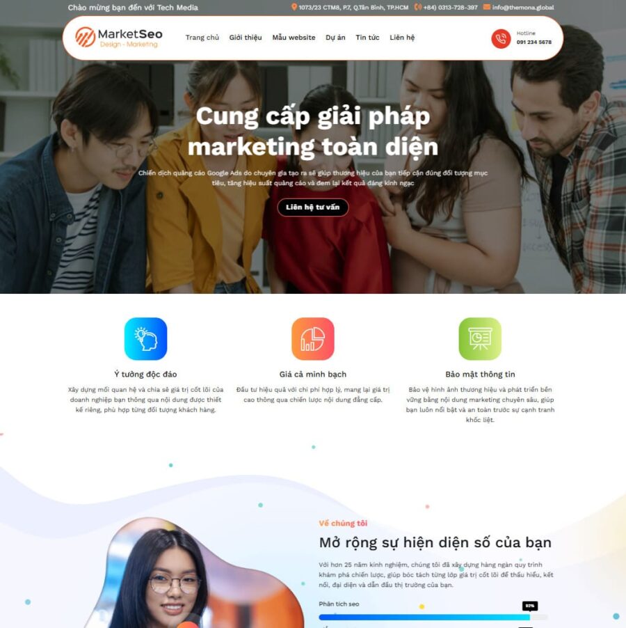 Mẫu giao diện website 
Theme wordpress marketing 04