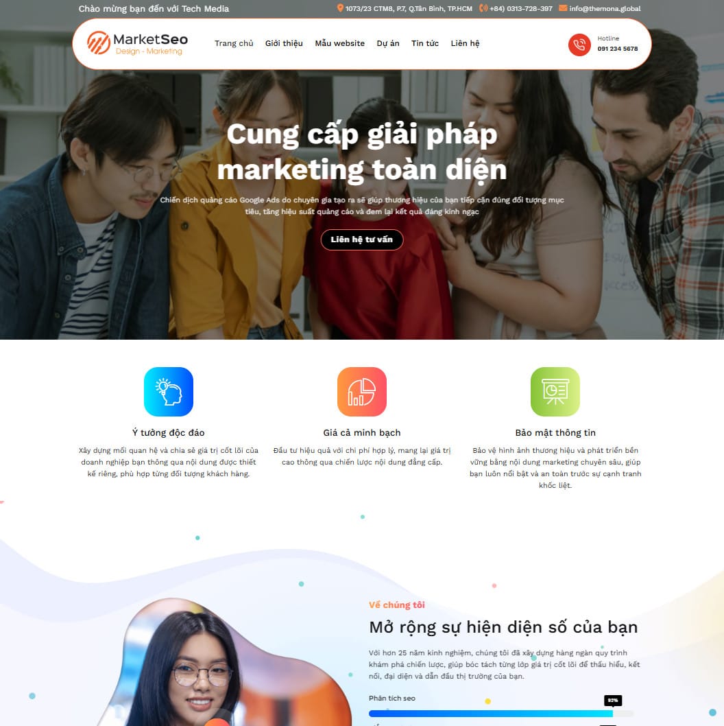Mẫu giao diện website
Theme wordpress marketing 04
