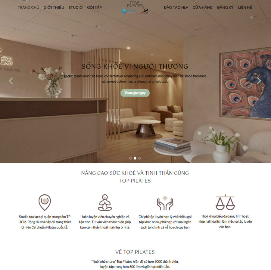 Mẫu giao diện website 
Theme wordpress yoga 02