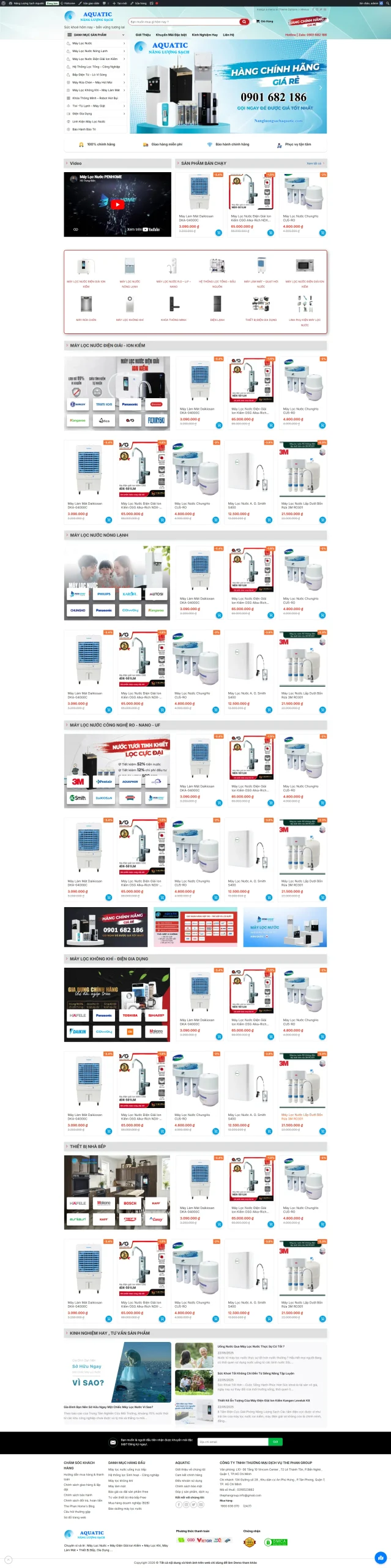 Mẫu giao diện website 
	Theme WordPress Bán Máy Lọc Nước Chuyên Nghiệp