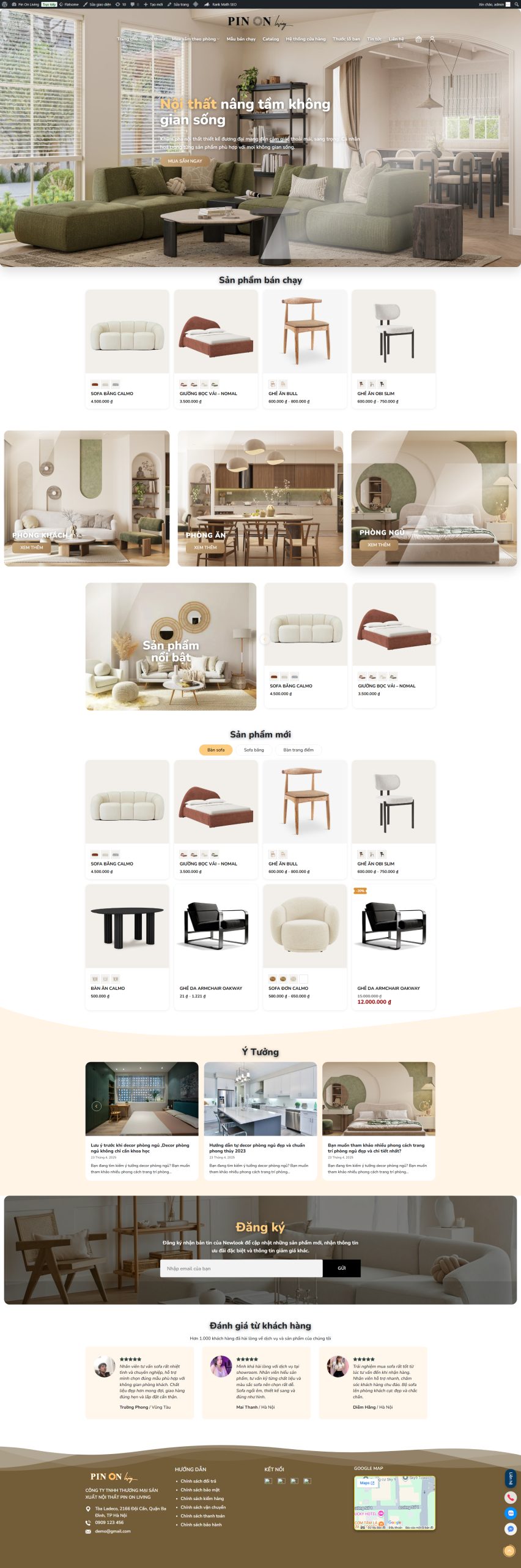 Mẫu giao diện website 
	Theme wordpress bán sofa hiện đại chuẩn seo
