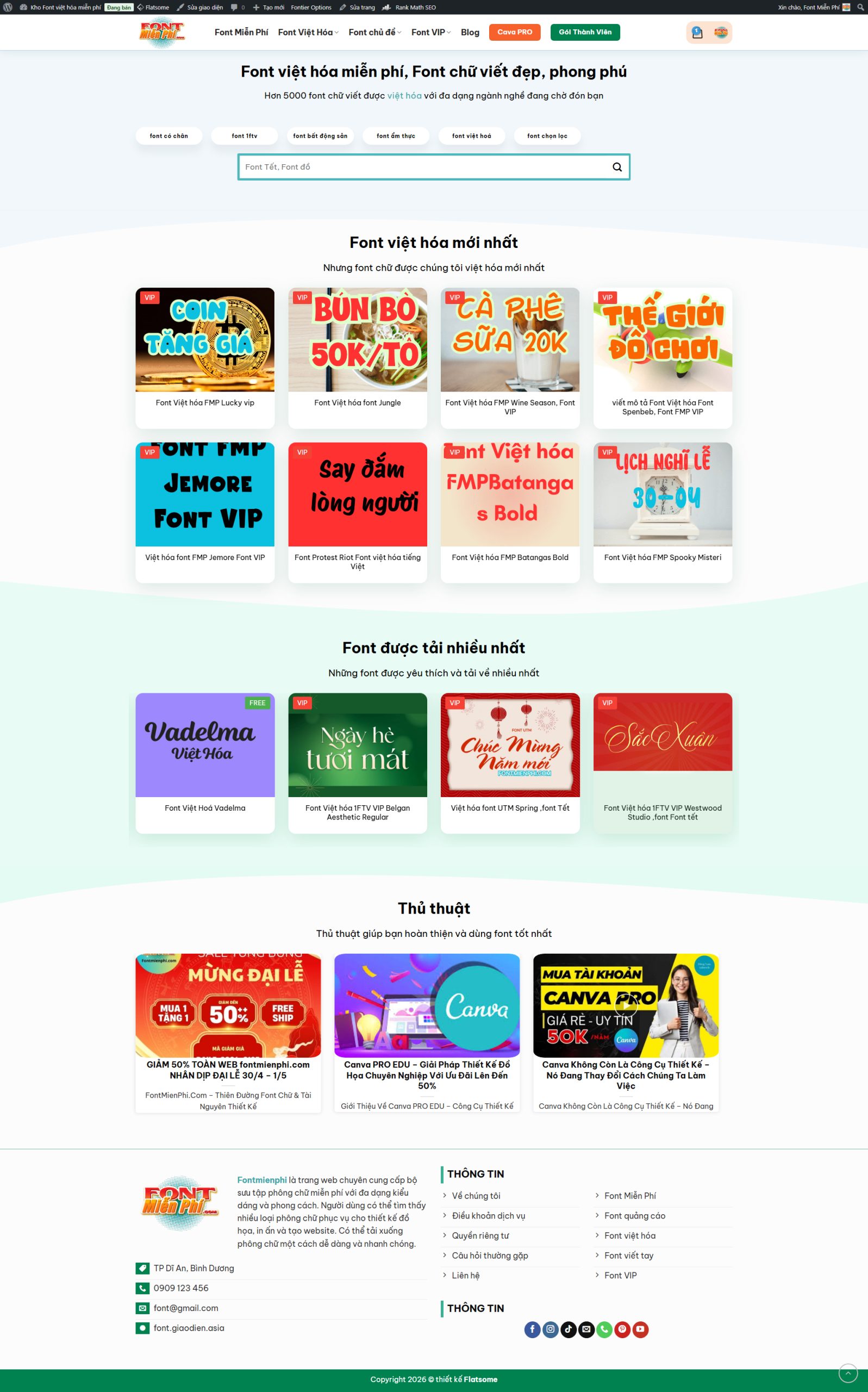Mẫu giao diện website
Theme WordPress Bán Tài Nguyên Số & Font Chữ Chuẩn SEO