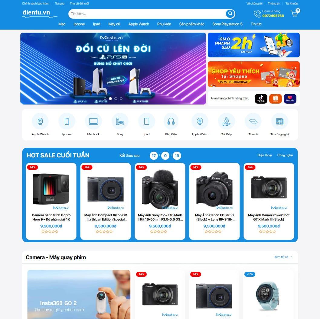 Mẫu giao diện website
Theme wordpress bán đồ công nghệ 04