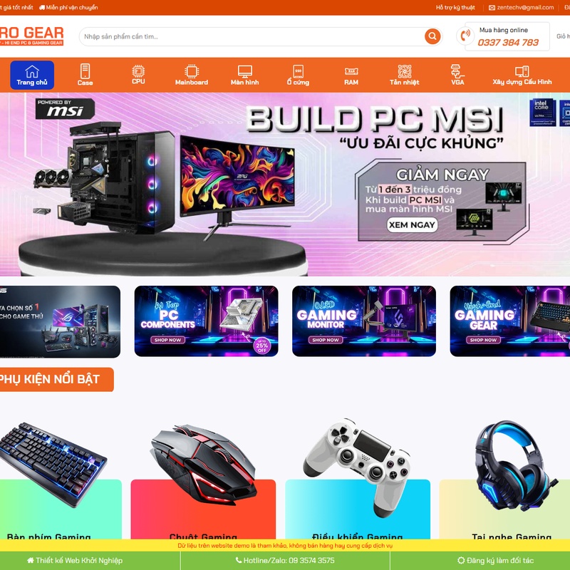 Mẫu giao diện website 
Theme wordpress bán máy tính 09