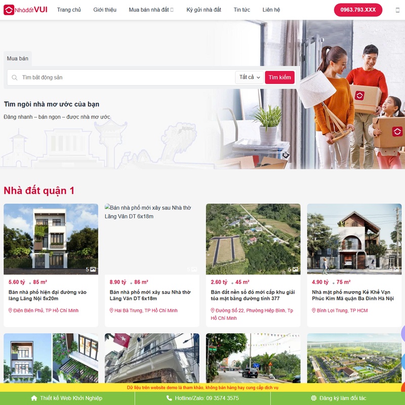 Mẫu giao diện website 
Theme wordpress bất động 072