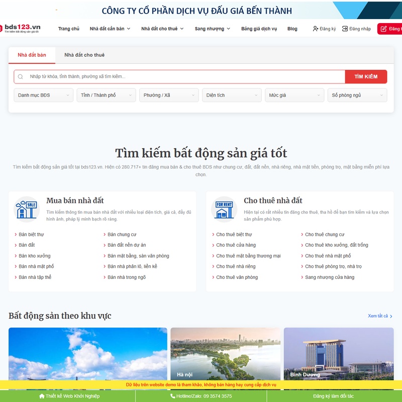 Mẫu giao diện website 
Theme wordpress bất động sản có đăng tin