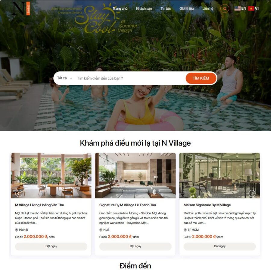 Mẫu giao diện website 
Theme wordpress du lịch 28 – Đặt phòng khách sạn