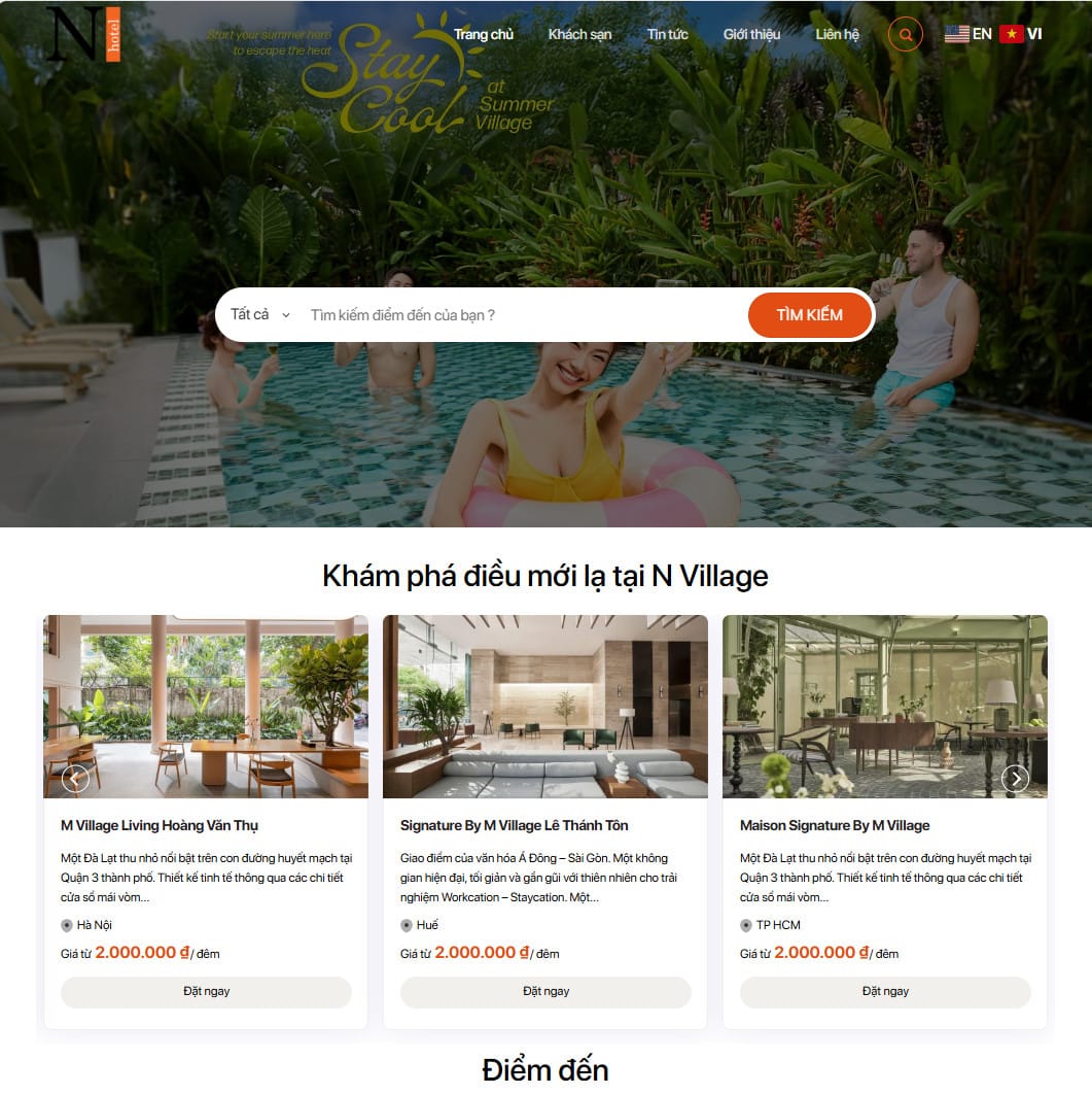 Mẫu giao diện website
Theme wordpress du lịch 28 – Đặt phòng khách sạn