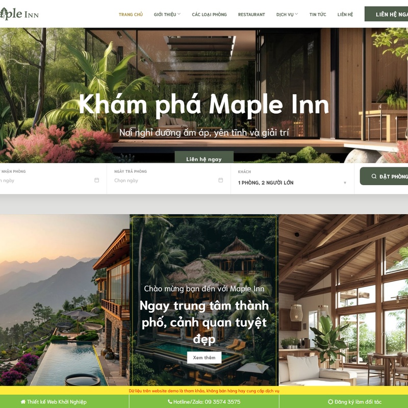 Mẫu giao diện website 
Theme wordpress khách sạn – hotel 06