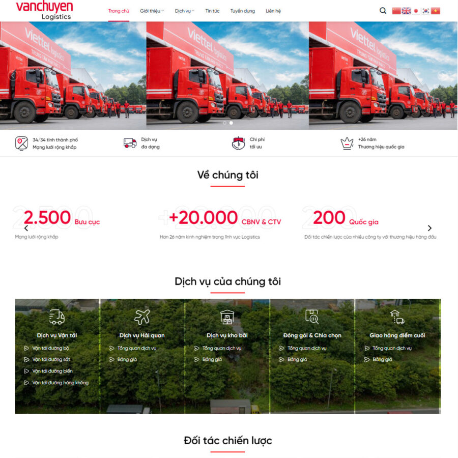 Mẫu giao diện website 
Theme WordPress vận chuyển 03