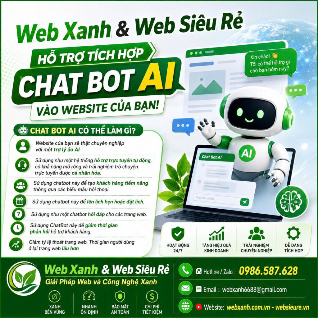 Tích hợp Chat Bot AI vào website