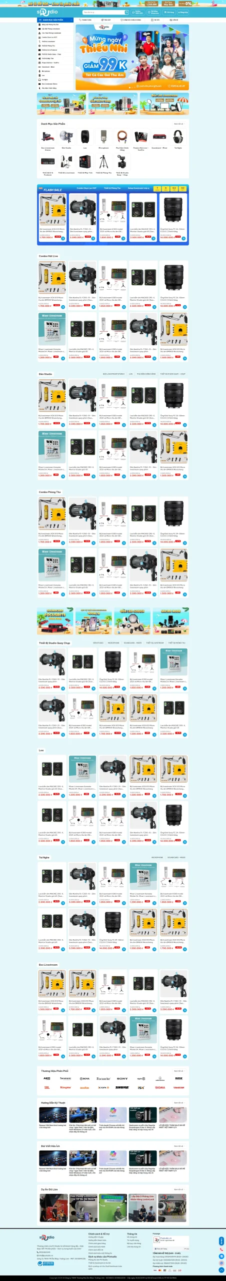 Mẫu giao diện website 
	Theme wordpress bán phụ kiện cho studio