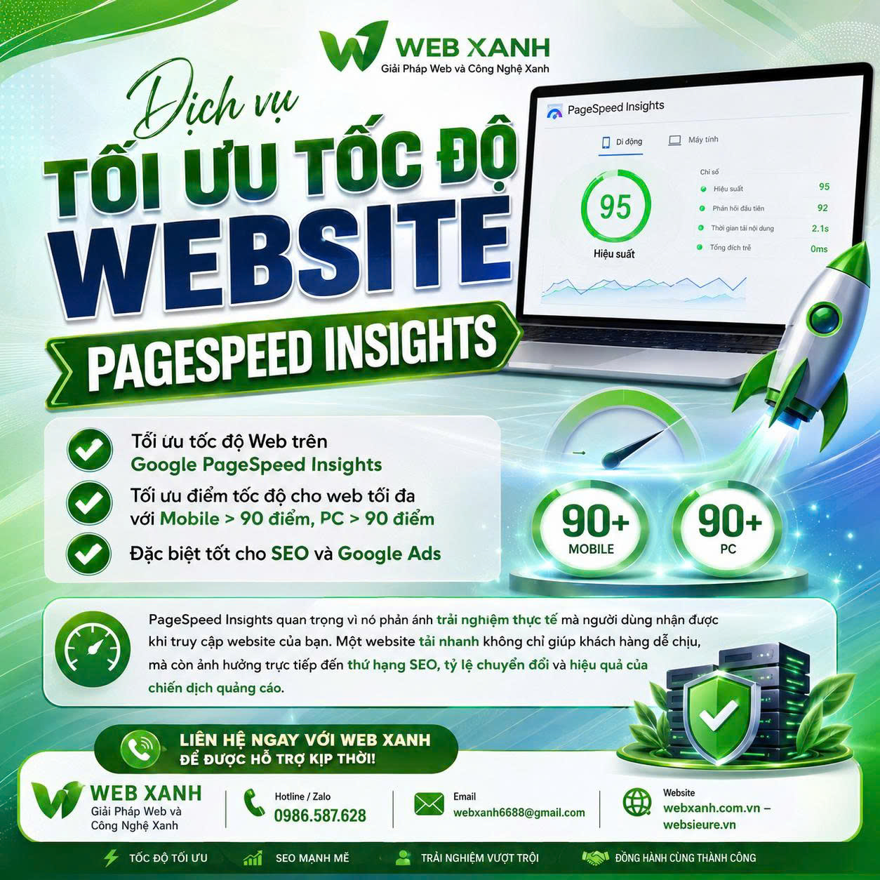 Dịch vụ Tối ưu tốc độ Website PageSpeed Insights