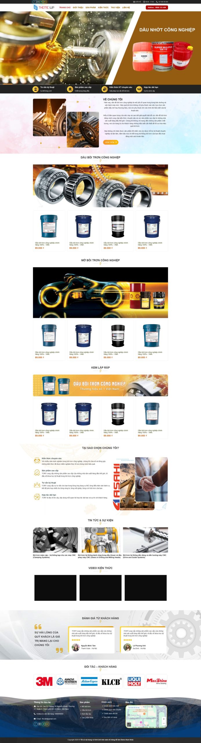 Mẫu giao diện website 
	Giao Diện Website Dầu Nhớt Chuyên Nghiệp: Tối Ưu SEO