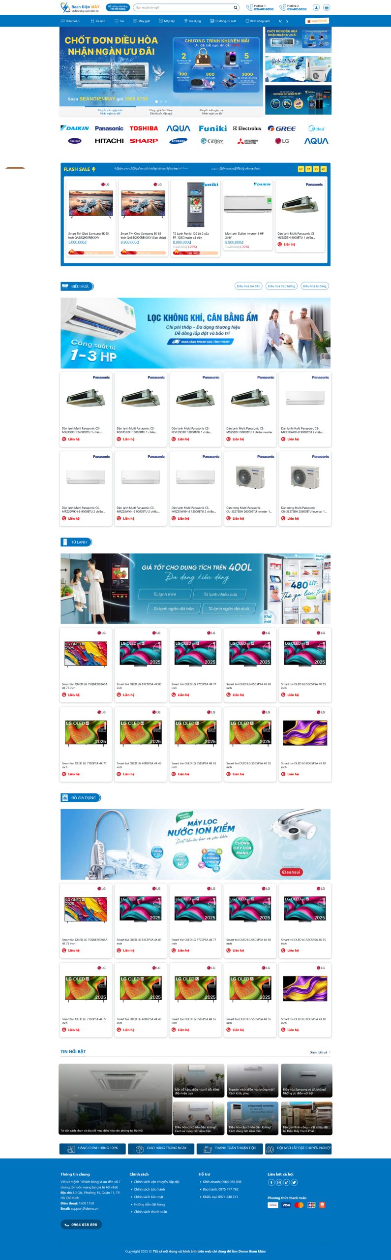 Mẫu giao diện website 
	Giao Diện Website Điện Máy Chuyên Nghiệp, Chuẩn SEO 2026
