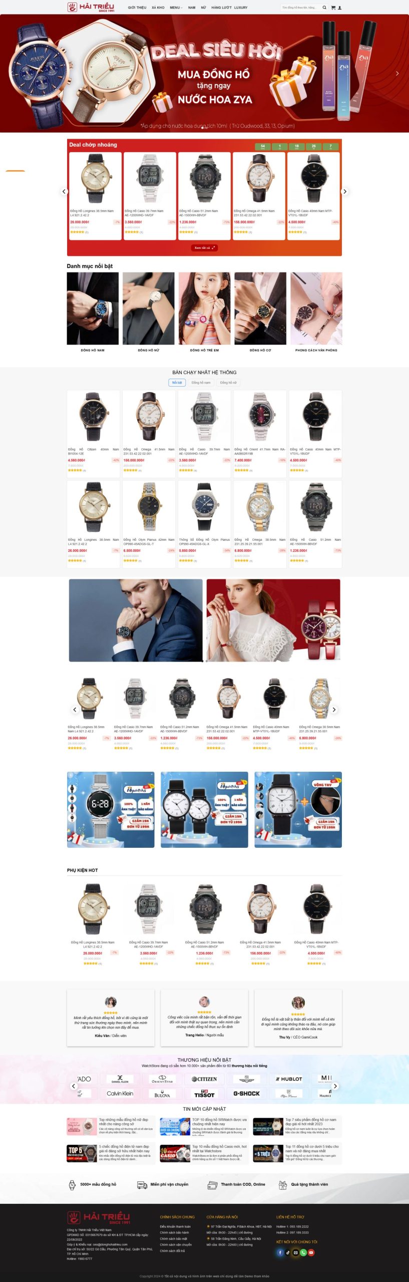 Mẫu giao diện website 
	Giao Diện Website Đồng Hồ Cao Cấp: Khẳng Định Đẳng Cấp, Chuẩn SEO
