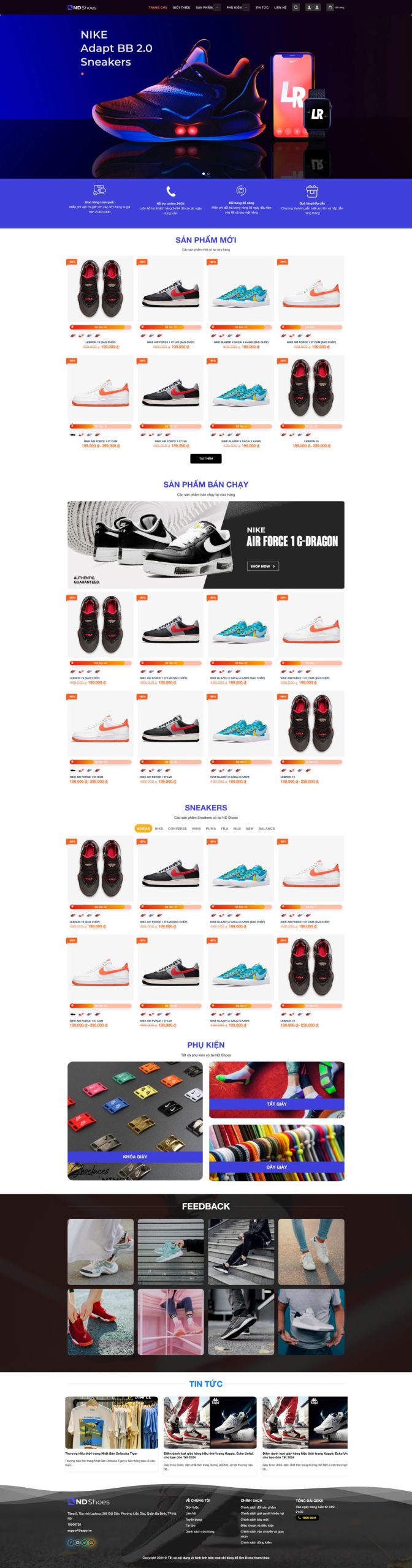 Mẫu giao diện website 
	Giao Diện Website Giày Dép Chất Lịch Lãm, Chuẩn SEO 2026
