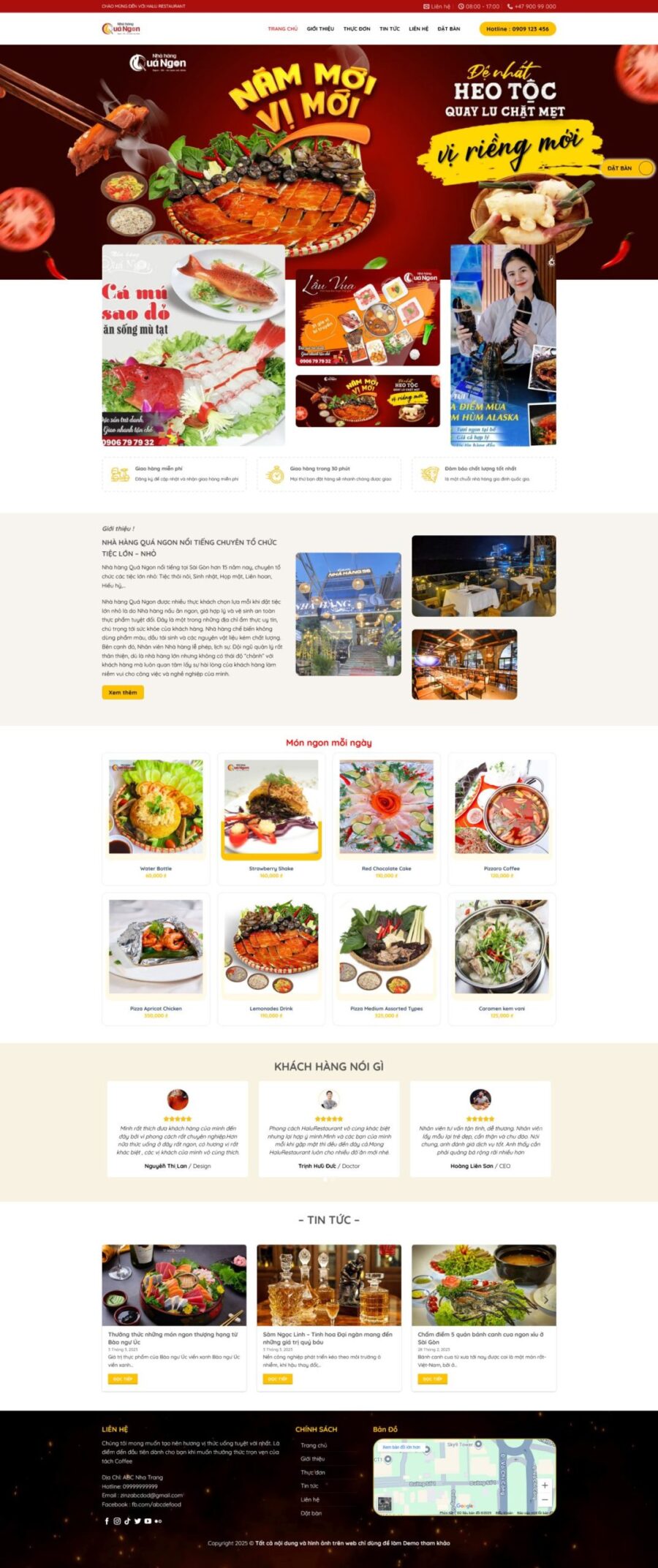 Mẫu giao diện website 
	Giao Diện Website Nhà Hàng Sang Trọng: Đặt Bàn Nhanh, Chuẩn SEO