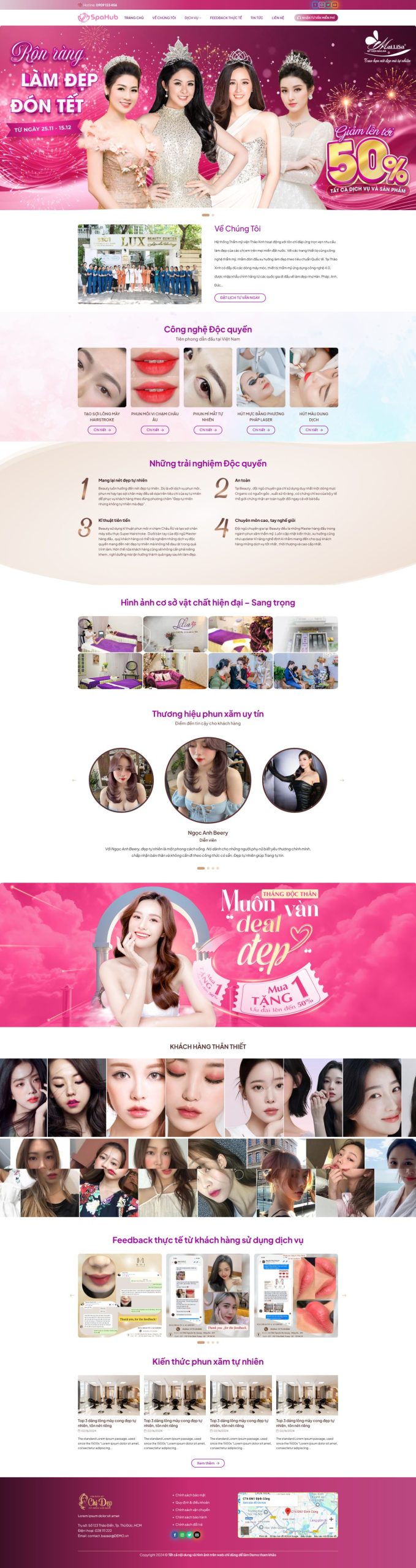Mẫu giao diện website 
	Giao Diện Website Spa Đẹp Chuẩn SEO Mới Nhất 2026