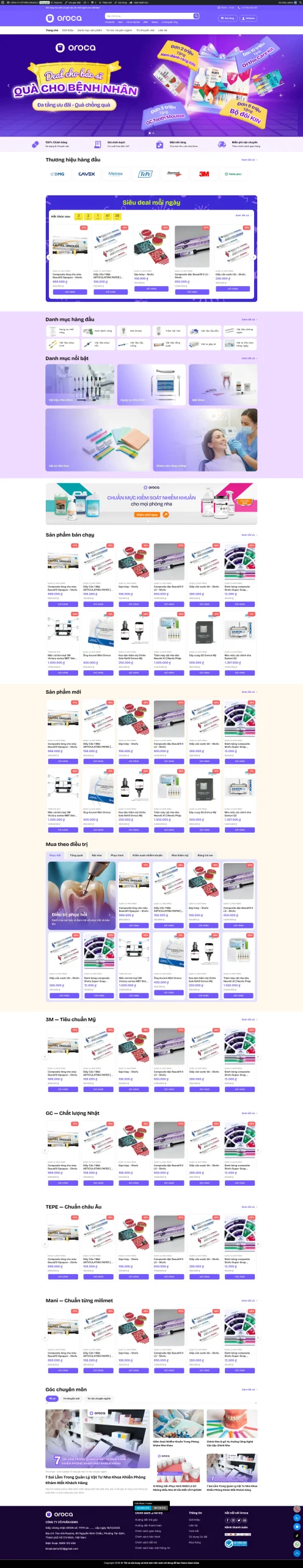 Mẫu giao diện website 
	Theme WordPress Bán Dụng Cụ Nha Khoa – Thiết Bị Y Tế Chuyên Nghiệp