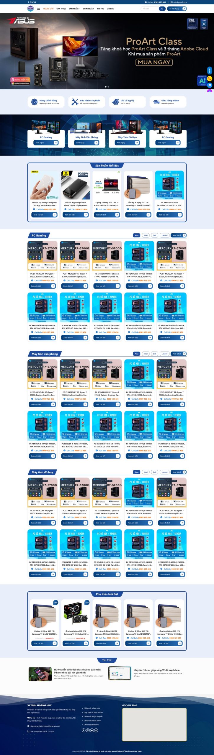 Mẫu giao diện website 
	Theme WordPress Bán Máy Tính Hiện Đại Cho Shop Công Nghệ 2026