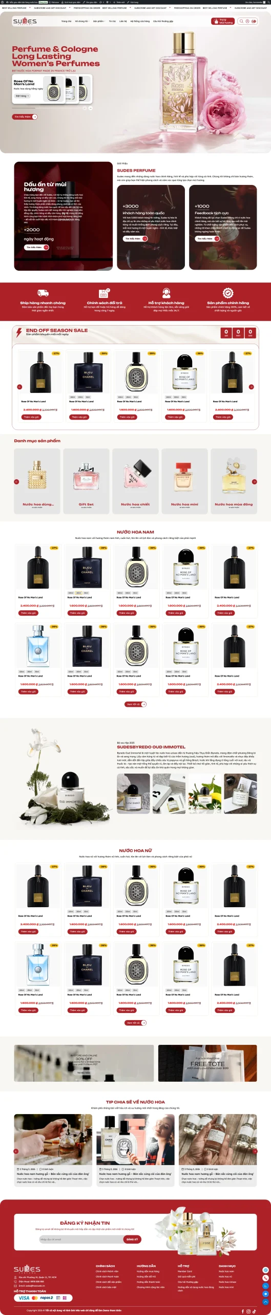 Mẫu giao diện website 
	Theme WordPress bán nước hoa đẳng cấp – Giao diện sang trọng, chuẩn SEO